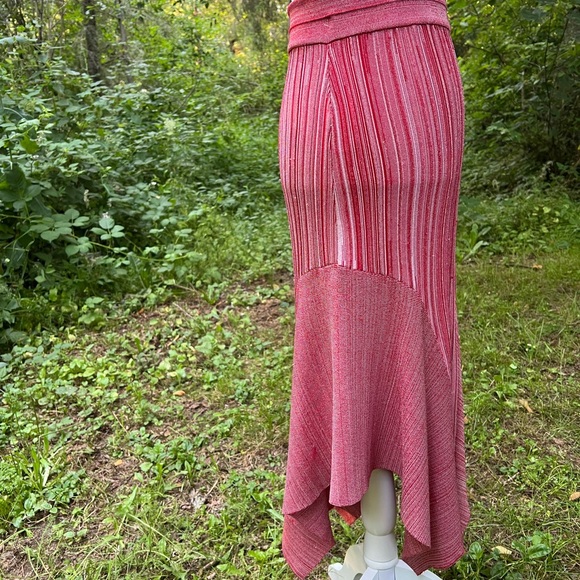 Yigal Azrouel red asymmetrical midi skirt S - Picture 4 of 13